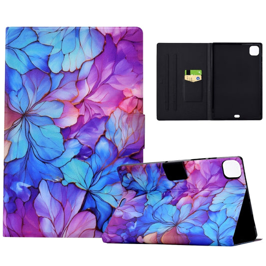 For iPad Pro 11 2024 Voltage Painted Smart Leather Tablet Case(Petals) - iPad Pro 11 2024 Cases by buy2fix | Online Shopping UK | buy2fix