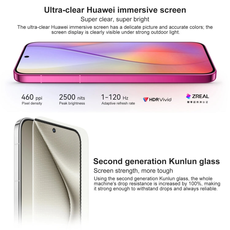 HUAWEI Pura 70, 12GB+512GB, Screen Fingerprint Identification,6.6 inch HarmonyOS 4.2 Kirin 9010 Octa Core up to 2.3GHz, NFC, OTG, Not Support Google Play(White) - Huawei Mate & P by Huawei | Online Shopping UK | buy2fix