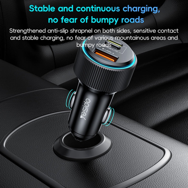 Yesido Y60 38W Car Fast Charging Charger(Black) - Car Charger by Yesido | Online Shopping UK | buy2fix