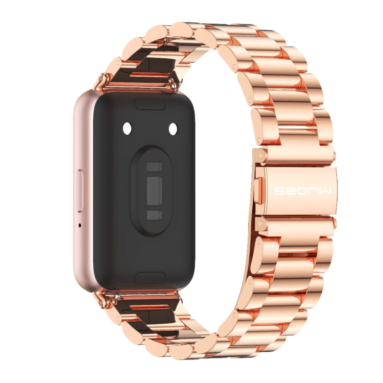 For Samsung Galaxy Fit 3 Mijobs Three-Beads Metal Watch Band(Rose Gold) - Watch Bands by MIJOBS | Online Shopping UK | buy2fix