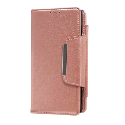 For Google Pixel 9 / Pixel 9 Pro Multifunctional 7-Card Wallet Leather Phone Case(Rose Gold) - Google Cases by buy2fix | Online Shopping UK | buy2fix