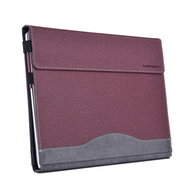 For Lenovo ThinkPad X1 Carbon Gen 9 Cloth Texture Laptop Leather Protective Case(Wine Red) - Other by buy2fix | Online Shopping UK | buy2fix