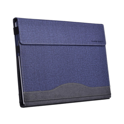 For Lenovo ThinkPad X1 Yoga Gen 6 Cloth Texture Laptop Leather Protective Case(Deep Blue) - Other by buy2fix | Online Shopping UK | buy2fix