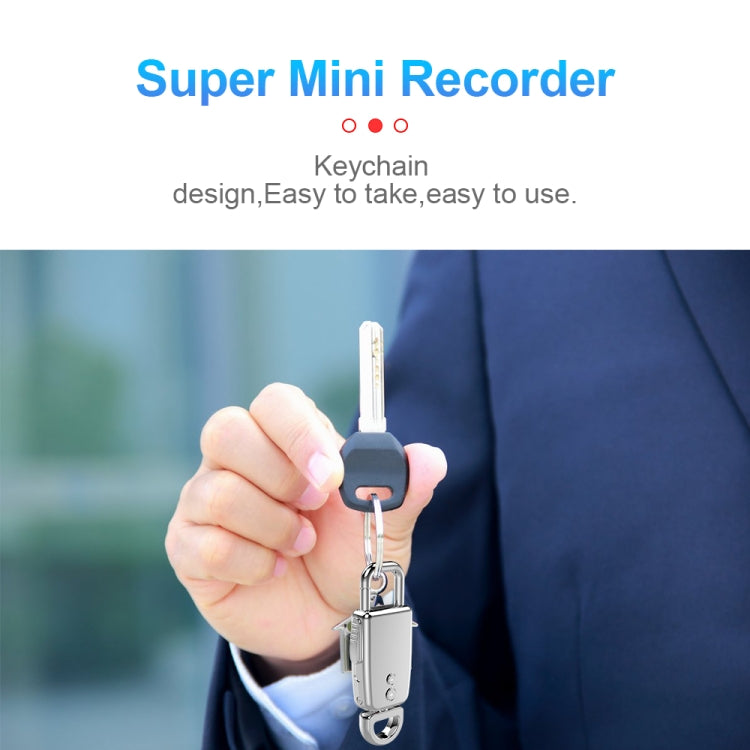 JNN S20 Zinc Alloy Keychain Voice Recorder, Memory:4GB(Black) - Other Style by JNN | Online Shopping UK | buy2fix