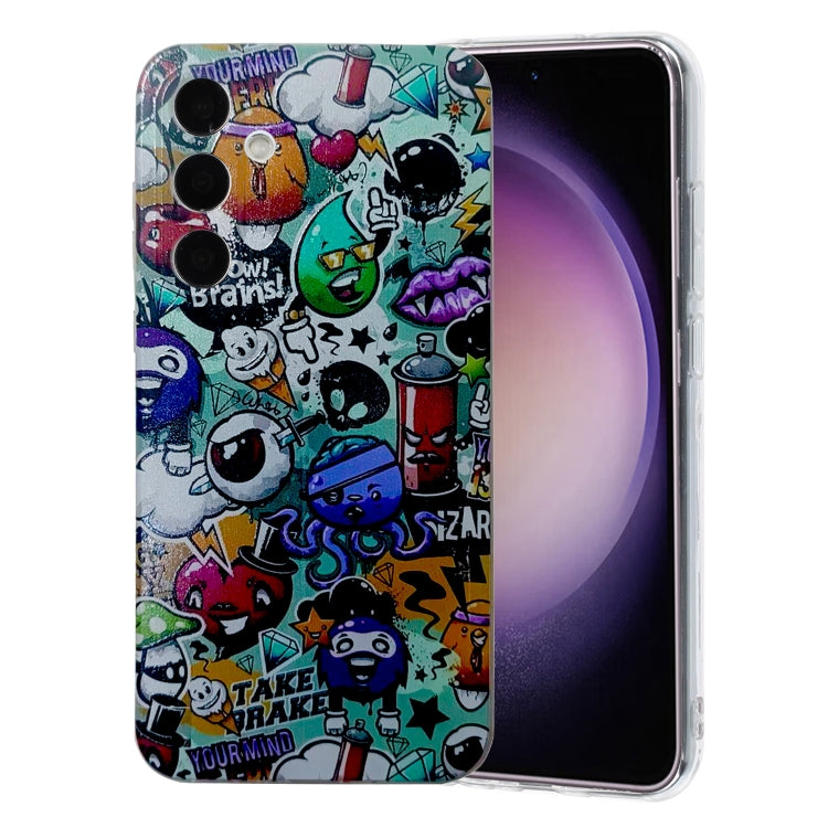 For Samsung Galaxy S23 FE 5G Colored Drawing Pattern TPU Phone Case(Graffiti) - Galaxy S23 FE 5G Cases by buy2fix | Online Shopping UK | buy2fix