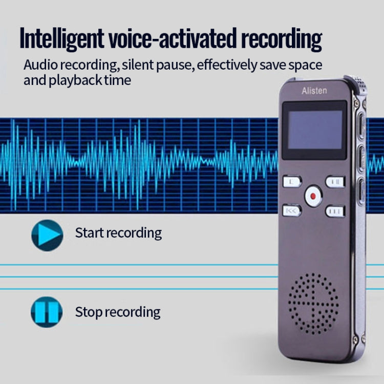 JNN X26 Mini Portable Voice Recorder with OLED Screen, Memory:8GB(Metal Gray) - Recording Pen by JNN | Online Shopping UK | buy2fix