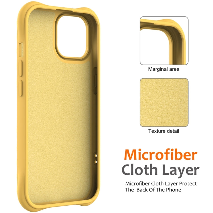 For iPhone 15 Wave Texture MagSafe Magnetic Liquid Silicone Phone Case(Yellow) - iPhone 15 Cases by buy2fix | Online Shopping UK | buy2fix