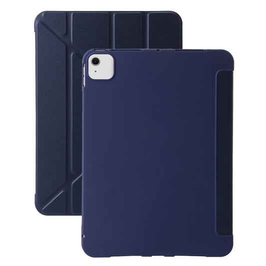 For iPad Air 11 2024 TPU Deformation Flip Leather Tablet Case with Holder(Dark Blue) - iPad Air 11 2024 Cases by buy2fix | Online Shopping UK | buy2fix