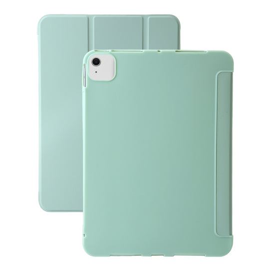 For iPad Air 11 2024 Three-fold Holder Flip Tablet Leather Case(Mint Green) - iPad Air 11 2024 Cases by buy2fix | Online Shopping UK | buy2fix