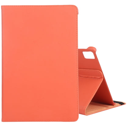 For iPad Air 13 2024 360 Degree Rotation Litchi Texture Leather Tablet Case with Holder(Orange) - iPad Air 13 2024 Cases by buy2fix | Online Shopping UK | buy2fix