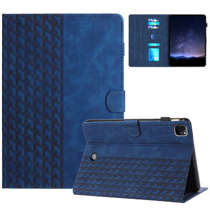 For iPad Pro 11 2024 Building Blocks Embossed Leather Smart Tablet Case(Blue) - iPad Pro 11 2024 Cases by buy2fix | Online Shopping UK | buy2fix