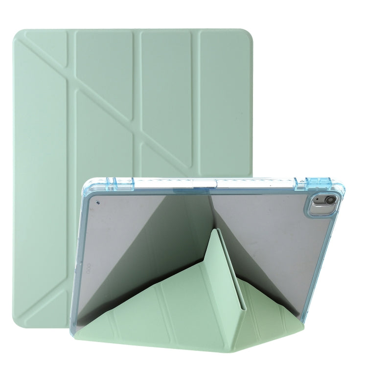 For iPad Air 13 2024 Clear Acrylic Deformation Leather Tablet Case(Green) - iPad Air 13 2024 Cases by buy2fix | Online Shopping UK | buy2fix