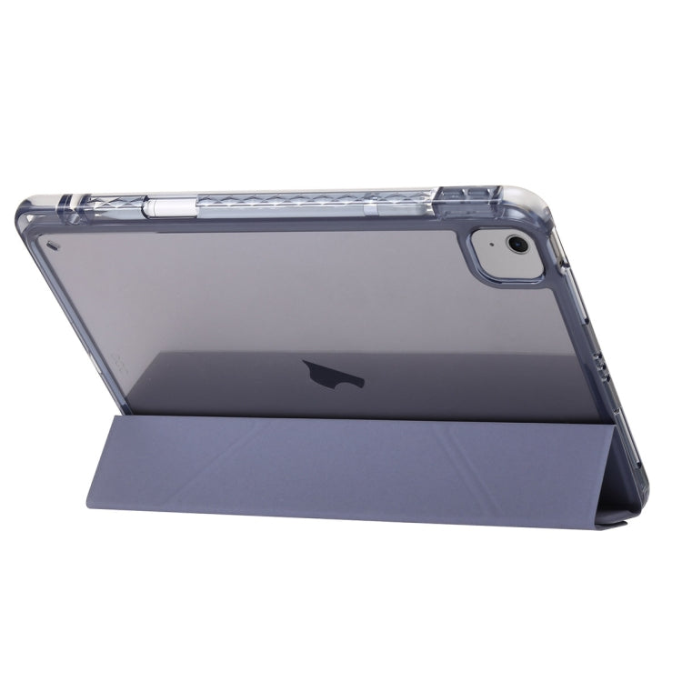 For iPad Air 11 2024 Clear Acrylic Deformation Leather Tablet Case(Grey) - iPad Air 11 2024 Cases by buy2fix | Online Shopping UK | buy2fix