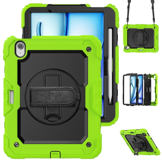 For iPad Air 11 2024 Silicone + PC Tablet Protective Case(Black+Yellow Green) - iPad Air 11 2024 Cases by buy2fix | Online Shopping UK | buy2fix