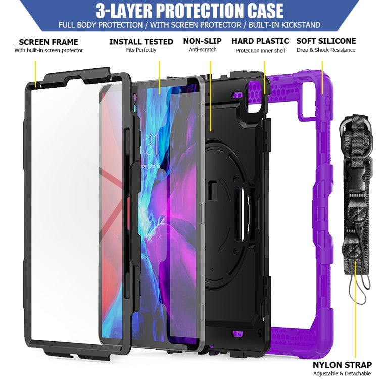 For iPad Pro 13 2024 Silicone + PC Tablet Protective Case(Purple+Black) - iPad Pro 13 2024 Cases by buy2fix | Online Shopping UK | buy2fix