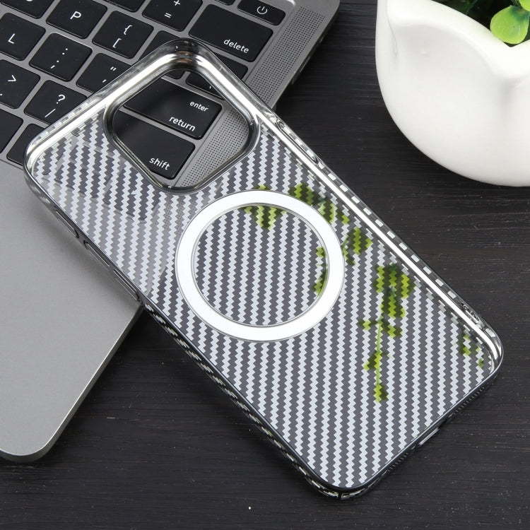 For iPhone 13 Pro 6D Plated Carbon Fiber Clear Magsafe PC Phone Case(Dream Blue) - iPhone 13 Pro Cases by buy2fix | Online Shopping UK | buy2fix