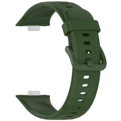 For Huawei Watch Fit3 Colorful Buckle Silicone Sports Watch Band(Army Green) - Watch Bands by buy2fix | Online Shopping UK | buy2fix