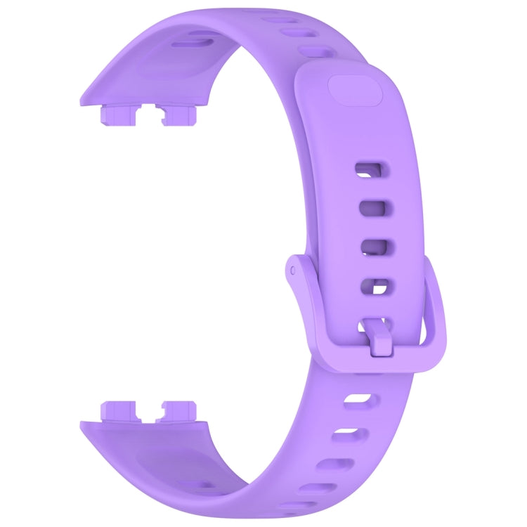 For Huawei Band 9 / 9 NFC / 8 / 8 NFC Nail Button Glossy Silicone Watch Band(Purple) - Watch Bands by buy2fix | Online Shopping UK | buy2fix