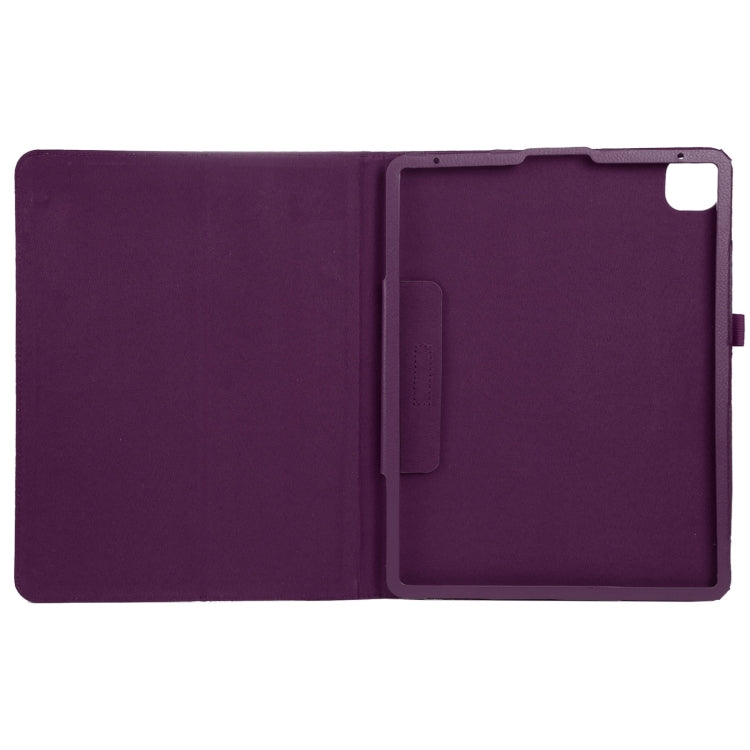 For iPad Air 11 2024 Litchi Texture Solid Color Leather Tablet Case(Purple) - iPad Air 11 2024 Cases by buy2fix | Online Shopping UK | buy2fix