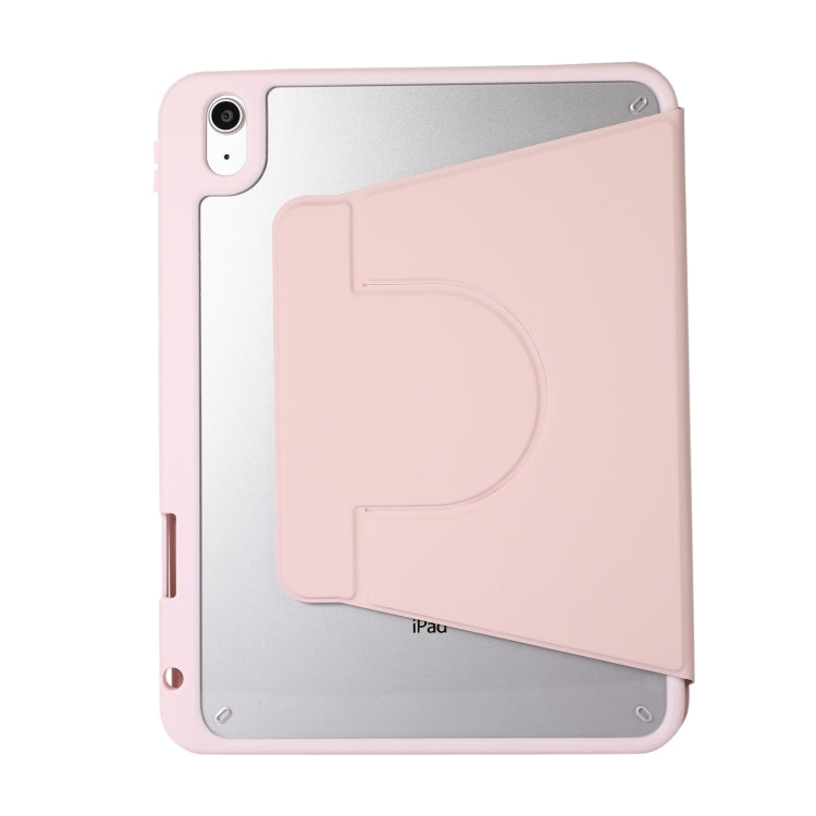 For iPad Pro 13 2024 2 in 1 Acrylic Split Rotating Leather Tablet Case(Pink) - iPad Pro 13 2024 Cases by buy2fix | Online Shopping UK | buy2fix