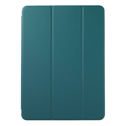 For iPad Air 11 2024 Double-sided Clip Non-buckle Magnetic PU Smart Tablet Case(Dark Green) - iPad Air 11 2024 Cases by buy2fix | Online Shopping UK | buy2fix