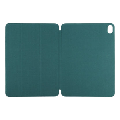 For iPad Air 11 2024 Double-sided Clip Non-buckle Magnetic PU Smart Tablet Case(Dark Green) - iPad Air 11 2024 Cases by buy2fix | Online Shopping UK | buy2fix