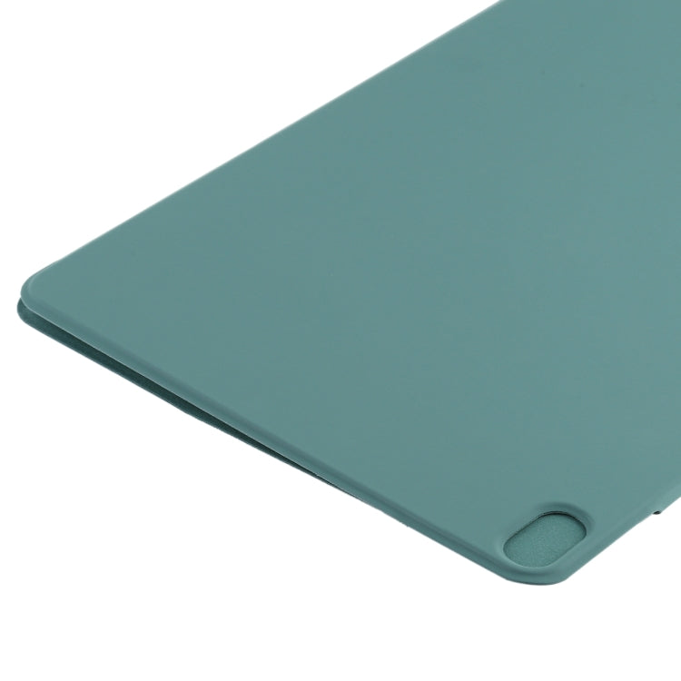 For iPad Air 11 2024 Double-sided Clip Fixed Buckle Magnetic PU Leather Smart Tablet Case(Green) - iPad Air 11 2024 Cases by buy2fix | Online Shopping UK | buy2fix