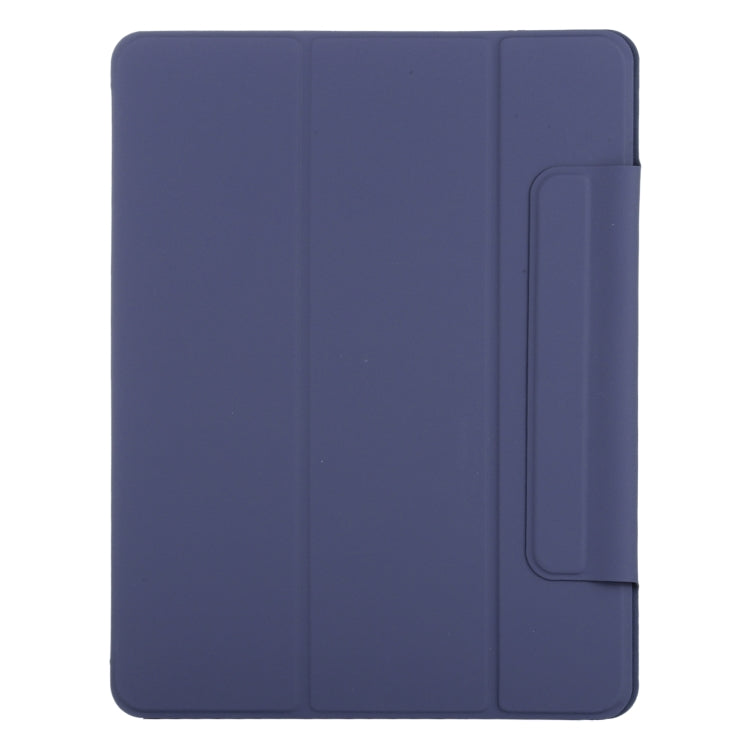 For iPad Air 13 2024 Double-sided Clip Fixed Buckle Magnetic PU Leather Smart Tablet Case(Dark Blue) - iPad Air 13 2024 Cases by buy2fix | Online Shopping UK | buy2fix