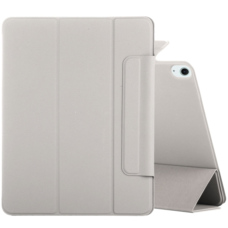 For iPad Air 13 2025 / 2024 Double-sided Clip Fixed Buckle Magnetic PU Leather Smart Tablet Case(Grey) - iPad Air 13 2025 / 2024 Cases by buy2fix | Online Shopping UK | buy2fix