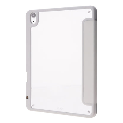 For iPad Air 11 2024 Deformation Transparent Acrylic Leather Tablet Case(Grey) - iPad Air 11 2024 Cases by buy2fix | Online Shopping UK | buy2fix