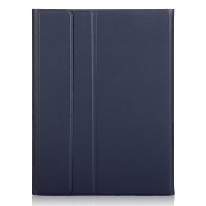 For iPad Pro 11 2024 A13B-A Lambskin Texture Bluetooth Touch Square Keyboard Leather Tablet Case with Pen Slot(Dark Blue) - For iPad Pro by buy2fix | Online Shopping UK | buy2fix