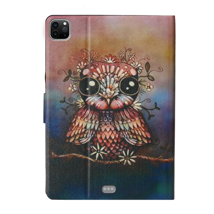 For iPad Pro 11 2024 Voltage Coloured Drawing Smart Leather Tablet Case(Owl) - iPad Pro 11 2024 Cases by buy2fix | Online Shopping UK | buy2fix