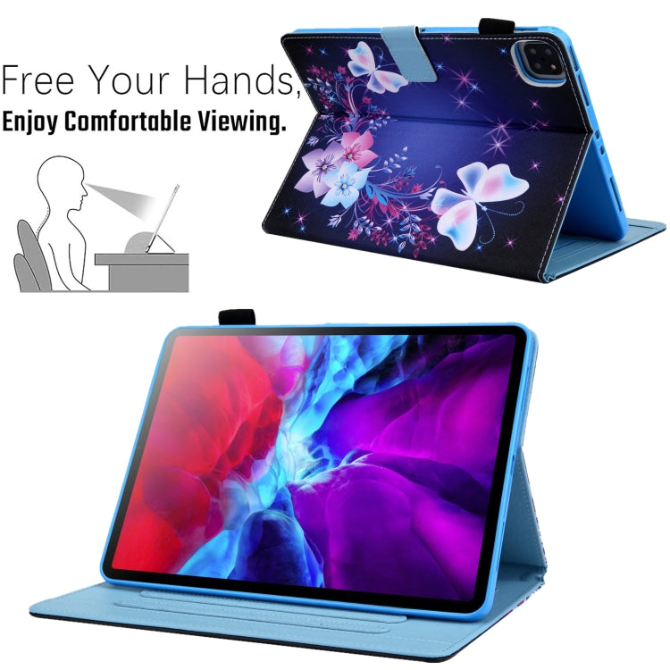 For iPad Pro 11 2024 Colored Drawing Leather Smart Tablet Case(Dual Colorful Butterflies) - iPad Pro 11 2024 Cases by buy2fix | Online Shopping UK | buy2fix