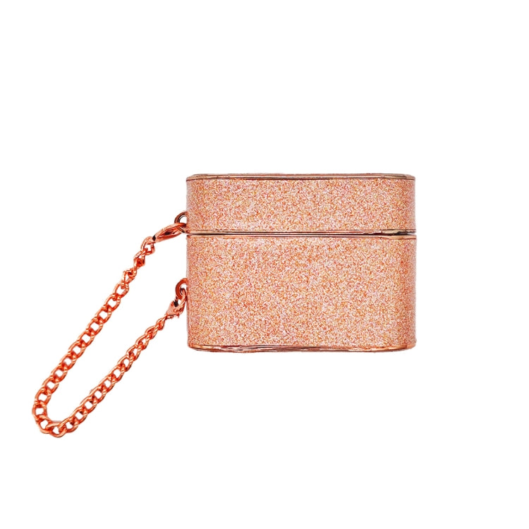 For AirPods Pro Cylindrical Glitter Leather Texture Bluetooth Earphone Protective Case(Rose Gold) - For AirPods Pro by buy2fix | Online Shopping UK | buy2fix