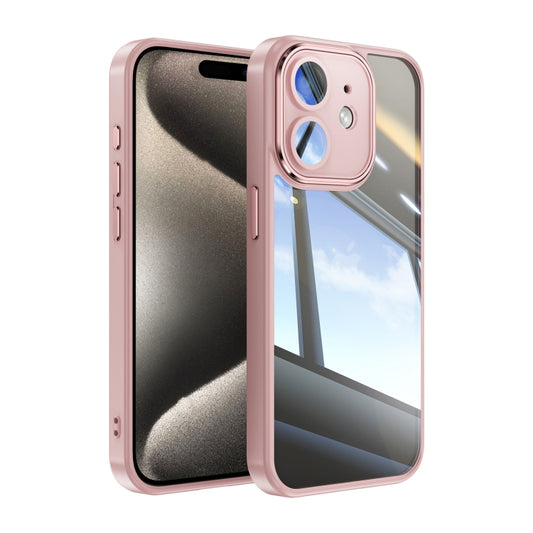 For iPhone 12 Acrylic Hybrid TPU Armor Shockproof Phone Case(Pink) - iPhone 12 / 12 Pro Cases by buy2fix | Online Shopping UK | buy2fix