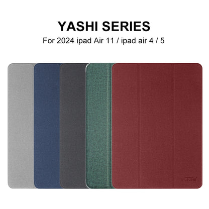 For iPad Air 13 2024 Mutural YASHI Series Tablet Leather Smart Case(Green) - More iPad Cases by Mutural | Online Shopping UK | buy2fix