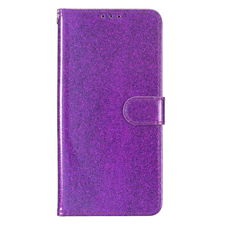 For iPhone 16 Glitter Powder Flip Leather Phone Case(Purple) - iPhone 16 Cases by buy2fix | Online Shopping UK | buy2fix