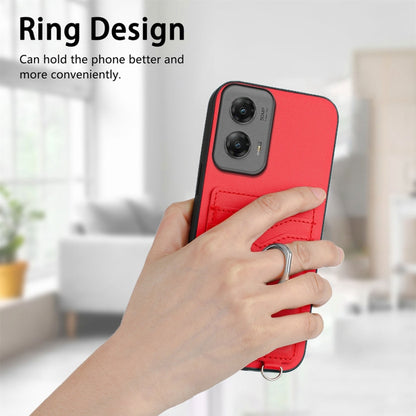 For Motorola Moto G Stylus 5G 2024 R20 Ring Card Holder Phone Case(Red) - Motorola Cases by buy2fix | Online Shopping UK | buy2fix