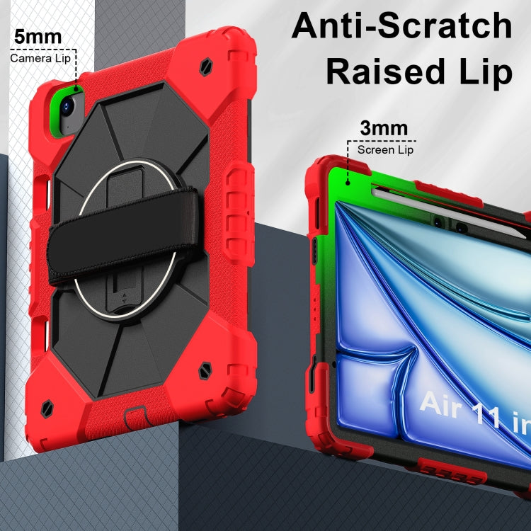 For iPad Air 11 2024 Contrast Color Robot Silicone Hybrid PC Tablet Case(Red Black) - iPad Air 11 2024 Cases by buy2fix | Online Shopping UK | buy2fix