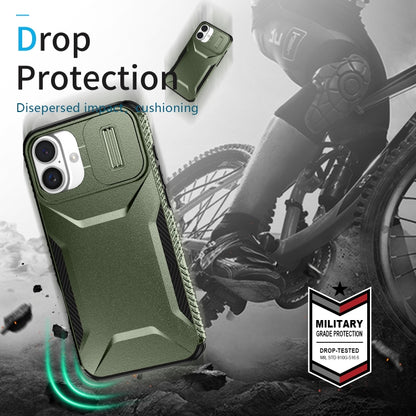 For iPhone 16 Sliding Camshield Phone Case(Alpine Green) - iPhone 16 Cases by buy2fix | Online Shopping UK | buy2fix