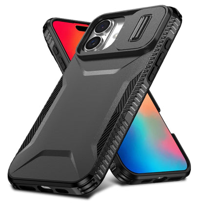 For iPhone 16 Sliding Camshield Phone Case(Black) - iPhone 16 Cases by buy2fix | Online Shopping UK | buy2fix