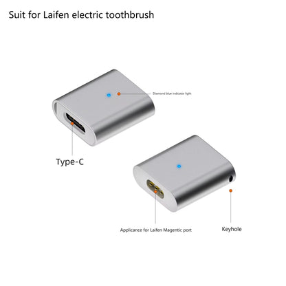 For Laifen Electric Toothbrush Magnetic Charging Adapter(Type-C Female to Straight Head) - Toothbrushes by buy2fix | Online Shopping UK | buy2fix