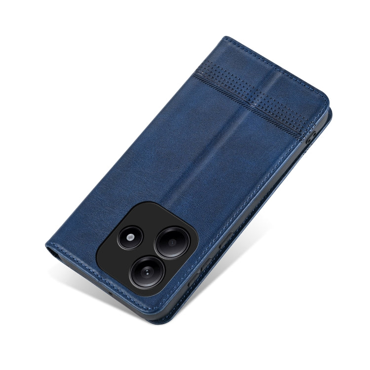 For Redmi Note 14 5G AZNS Magnetic Calf Texture Flip Leather Phone Case(Dark Blue) - Note 14 Cases by AZNS | Online Shopping UK | buy2fix