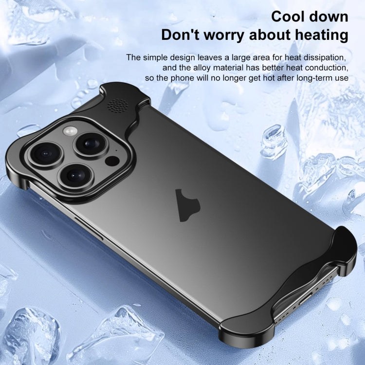 For iPhone 13 Aromatherapy Alloy Frameless Phone Case(Silver) - iPhone 13 Cases by buy2fix | Online Shopping UK | buy2fix