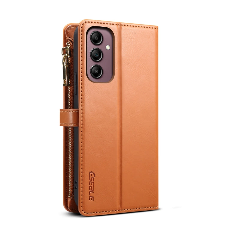 For Samsung Galaxy S24 FE 5G ESEBLE Star Series Lanyard Zipper Wallet RFID Leather Case(Brown) - Galaxy S24 FE 5G Cases by ESEBLE | Online Shopping UK | buy2fix