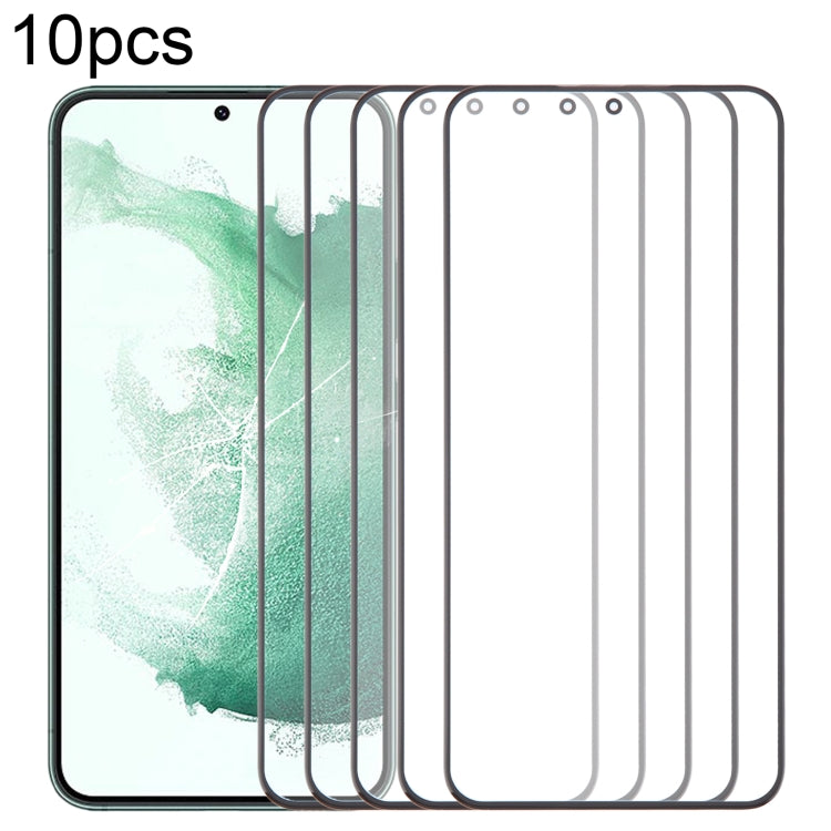 For Samsung Galaxy S22+ SM-S906B 10pcs Front Screen Outer Glass Lens with OCA Optically Clear Adhesive - Outer Glass Lens by buy2fix | Online Shopping UK | buy2fix