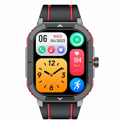 LEMFO HK56 2.06 inch BT5.3 IP68 Sport Smart Watch, Support Bluetooth Call / Message Notification / Heart Rate / Blood Pressure Health Monitor(Red) - Smart Watches by LEMFO | Online Shopping UK | buy2fix