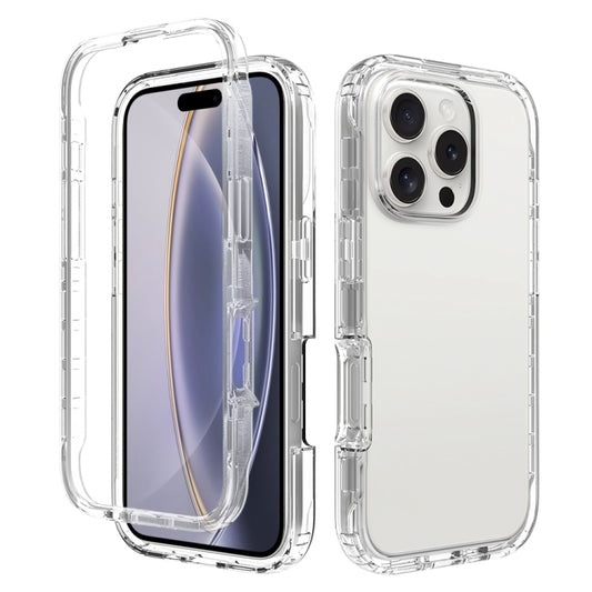 For iPhone 16 Pro Max Clear TPU Hybrid PC Shockproof Phone Case(Transparent) - iPhone 16 Pro Max Cases by buy2fix | Online Shopping UK | buy2fix