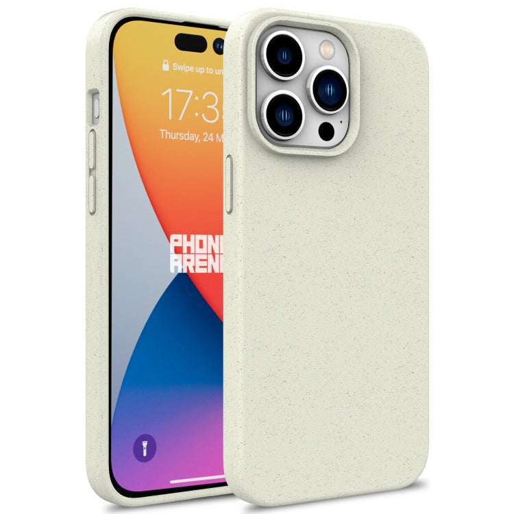 For iPhone 16 Pro Wheat Straw TPU Phone Case(White) - iPhone 16 Pro Cases by buy2fix | Online Shopping UK | buy2fix