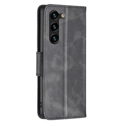 For Samsung Galaxy S25+ 5G Lambskin Texture Pure Color Flip Leather Phone Case(Black) - Galaxy S25+ 5G Cases by buy2fix | Online Shopping UK | buy2fix